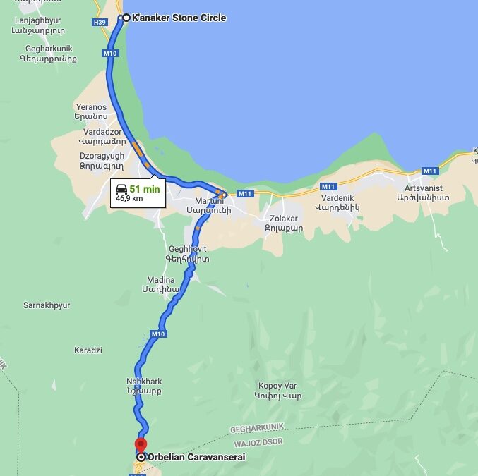 51. Etappe K’anaker Stone Circle – Orbelian Caravanserai